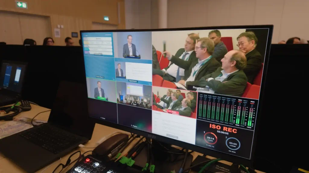 Régie vidéo de l’EBC 2026 : une question du public à l’antenne, avec le multiview et l’enregistrement ISO